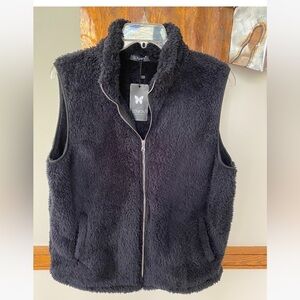 NWT LOMON Womens Fuzzy Sherpa Fleece Jacket Lightweight Vest Cozy Pocket 2XL